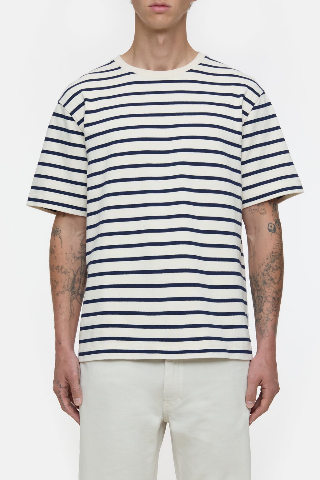 Cotton Striped T-Shirt - Ivory - DUNE + SALT