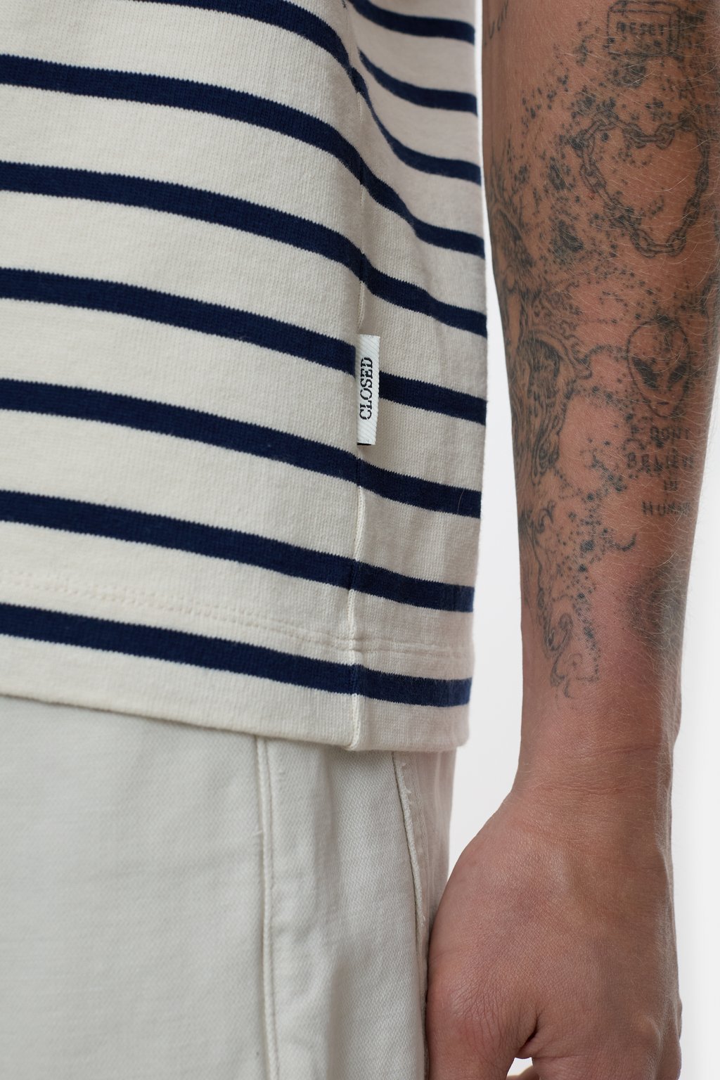 Cotton Striped T-Shirt - Ivory - DUNE + SALT