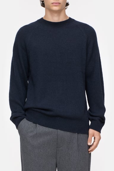 Wool Raglan Jumper - Dark Night - DUNE + SALT