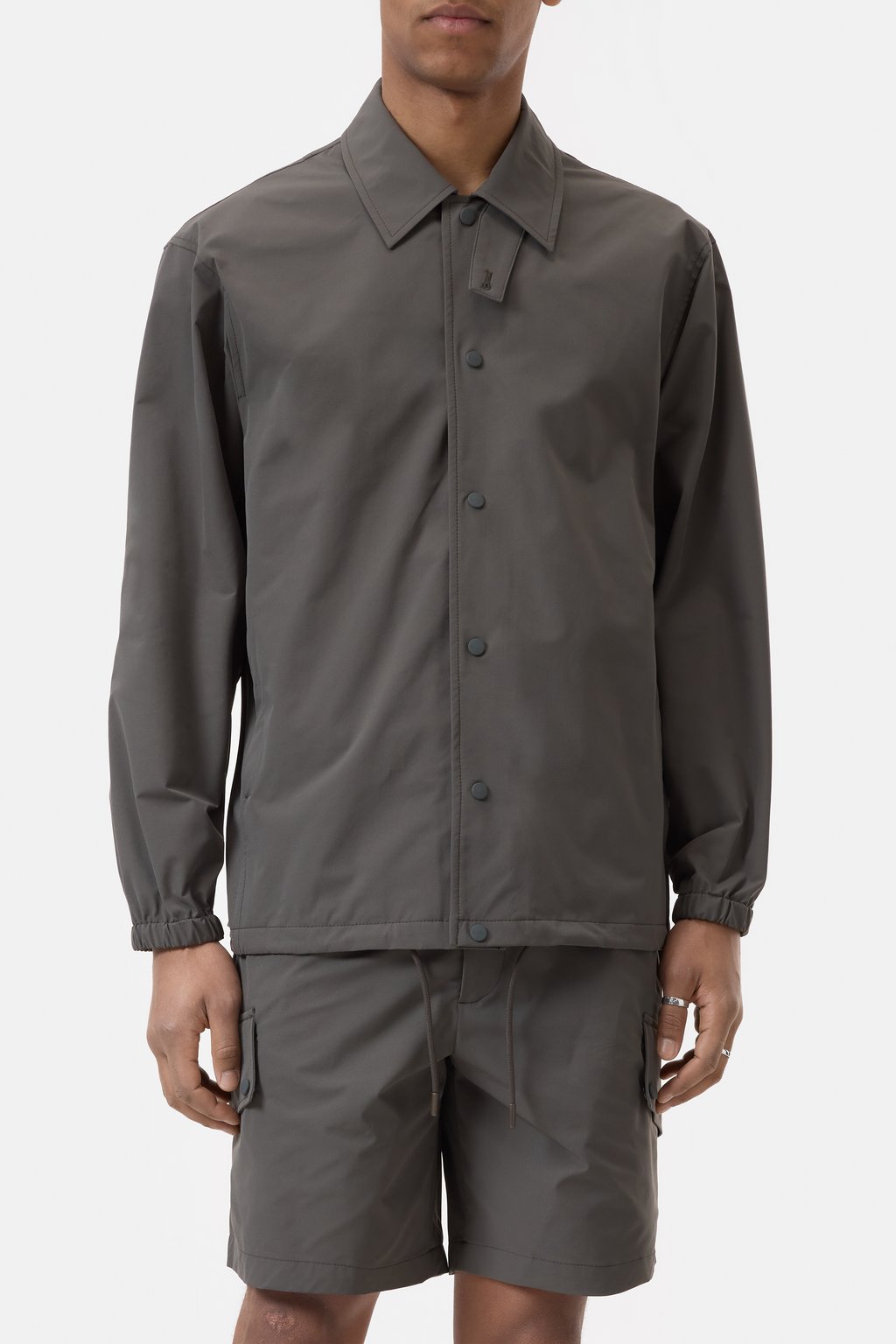 Polyester Coach Jacket - Pepper Grey - DUNE + SALT