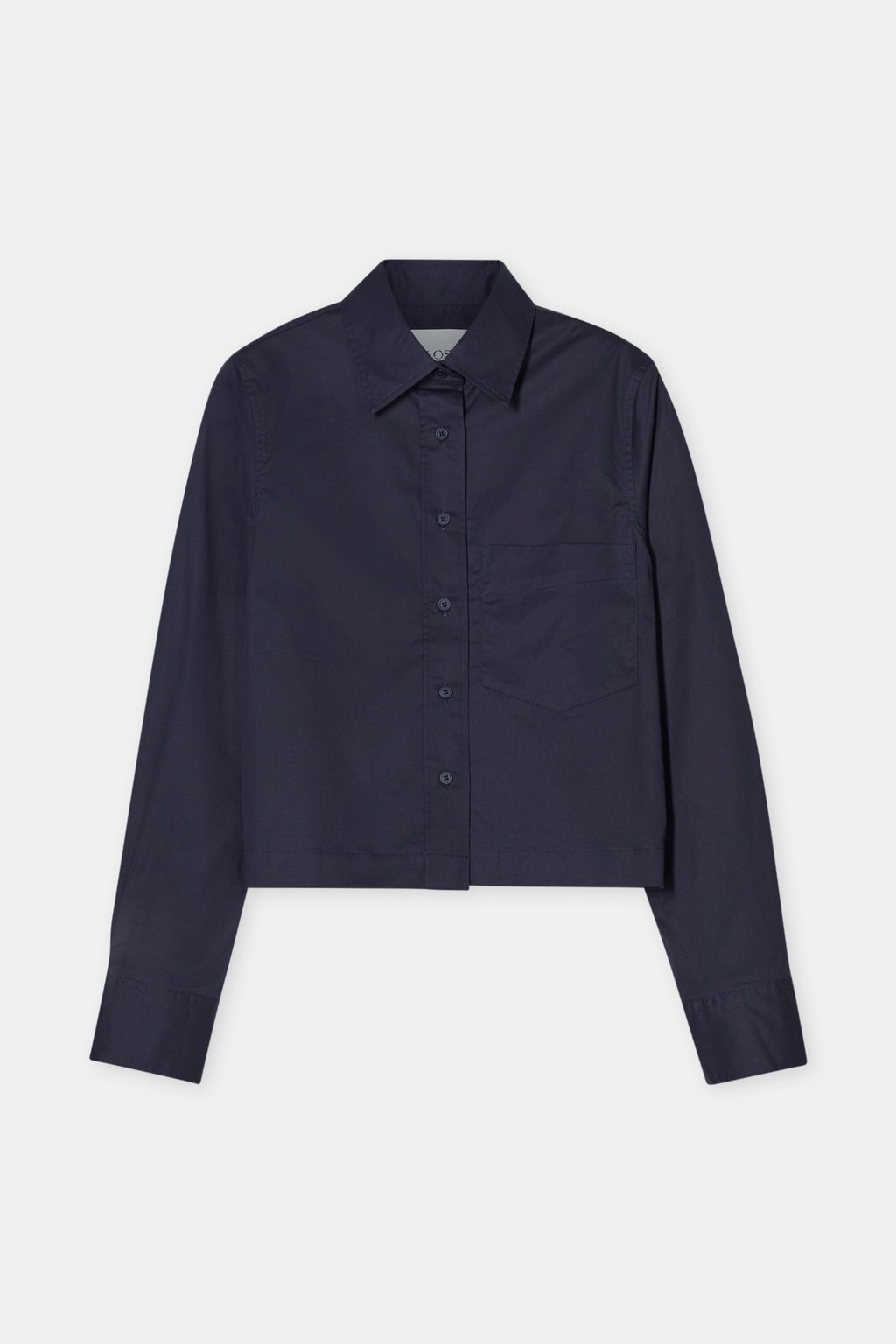Short Cotton Poplin Blouse - Dark Night - DUNE + SALT