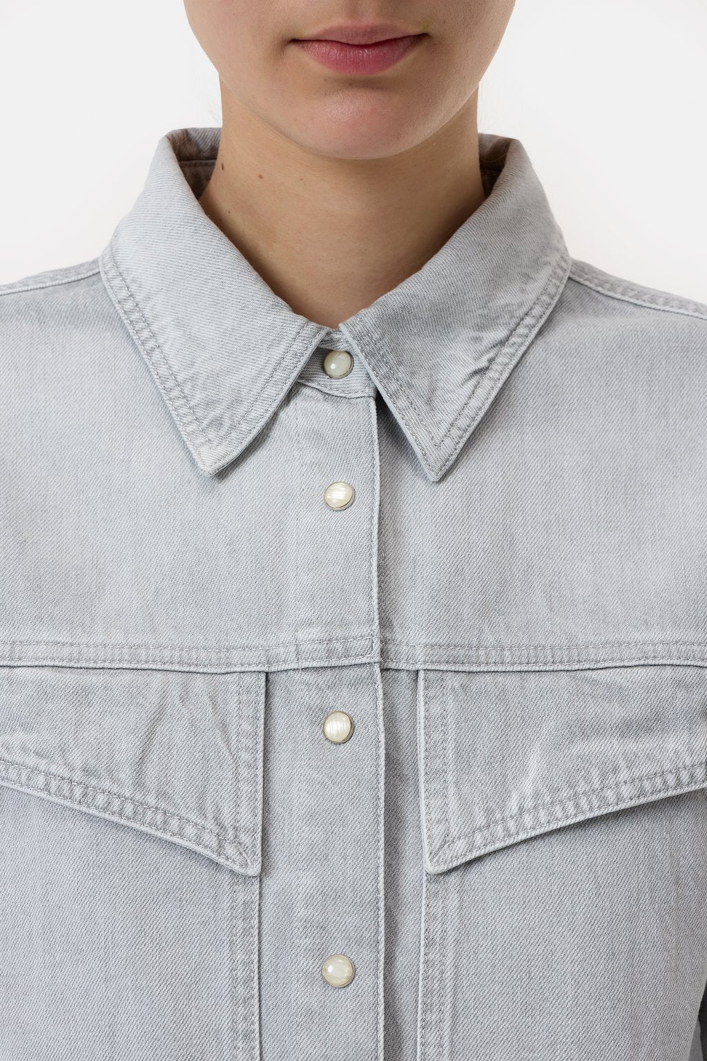 Denim Shirt - Light Grey - DUNE + SALT