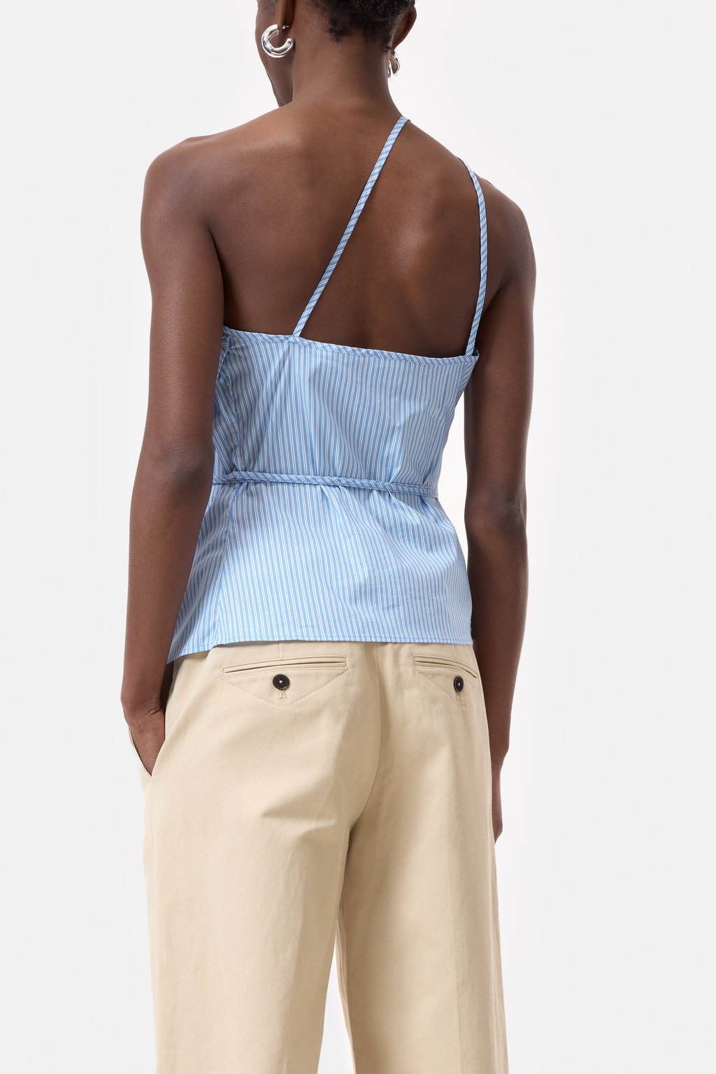 Cotton Poplin Wrap Top - Cornflower Blue - DUNE + SALT