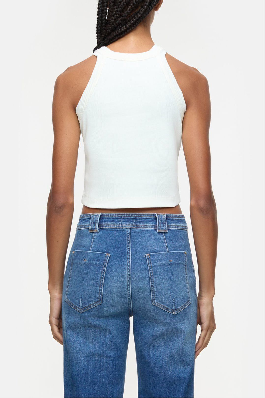 Cropped Racer Top - Ivory - DUNE + SALT