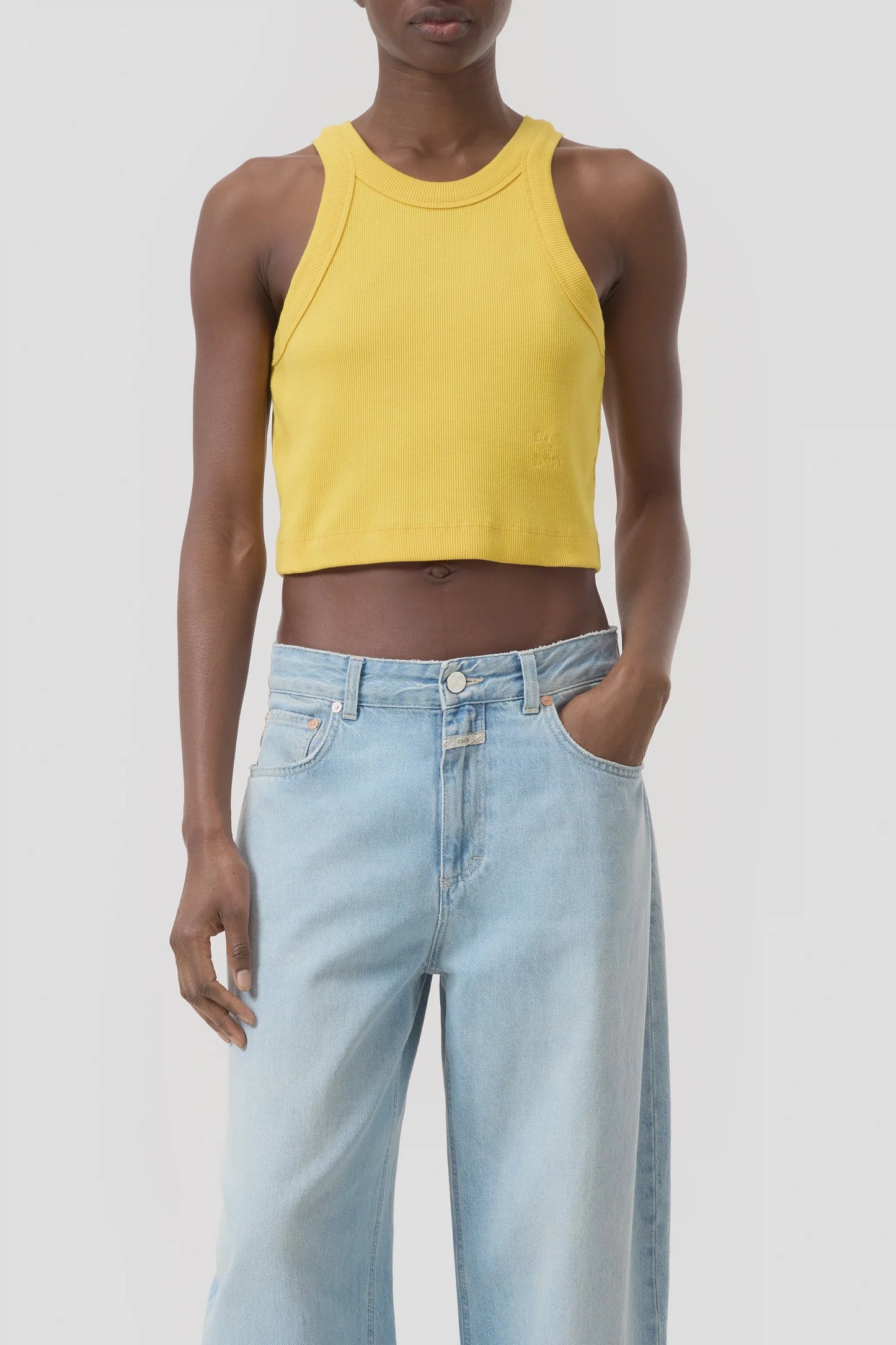 Cropped Racer Top - Mango Yellow - DUNE + SALT