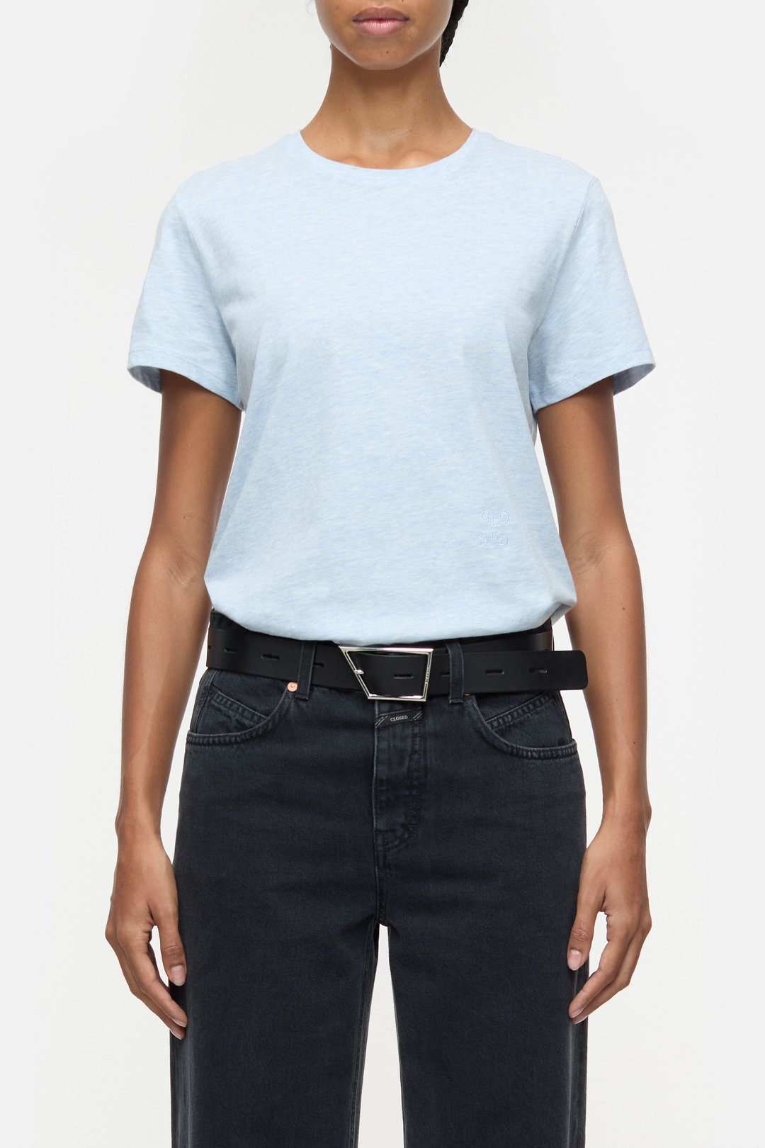 T-Shirt in Melange - Lazio Blue - DUNE + SALT