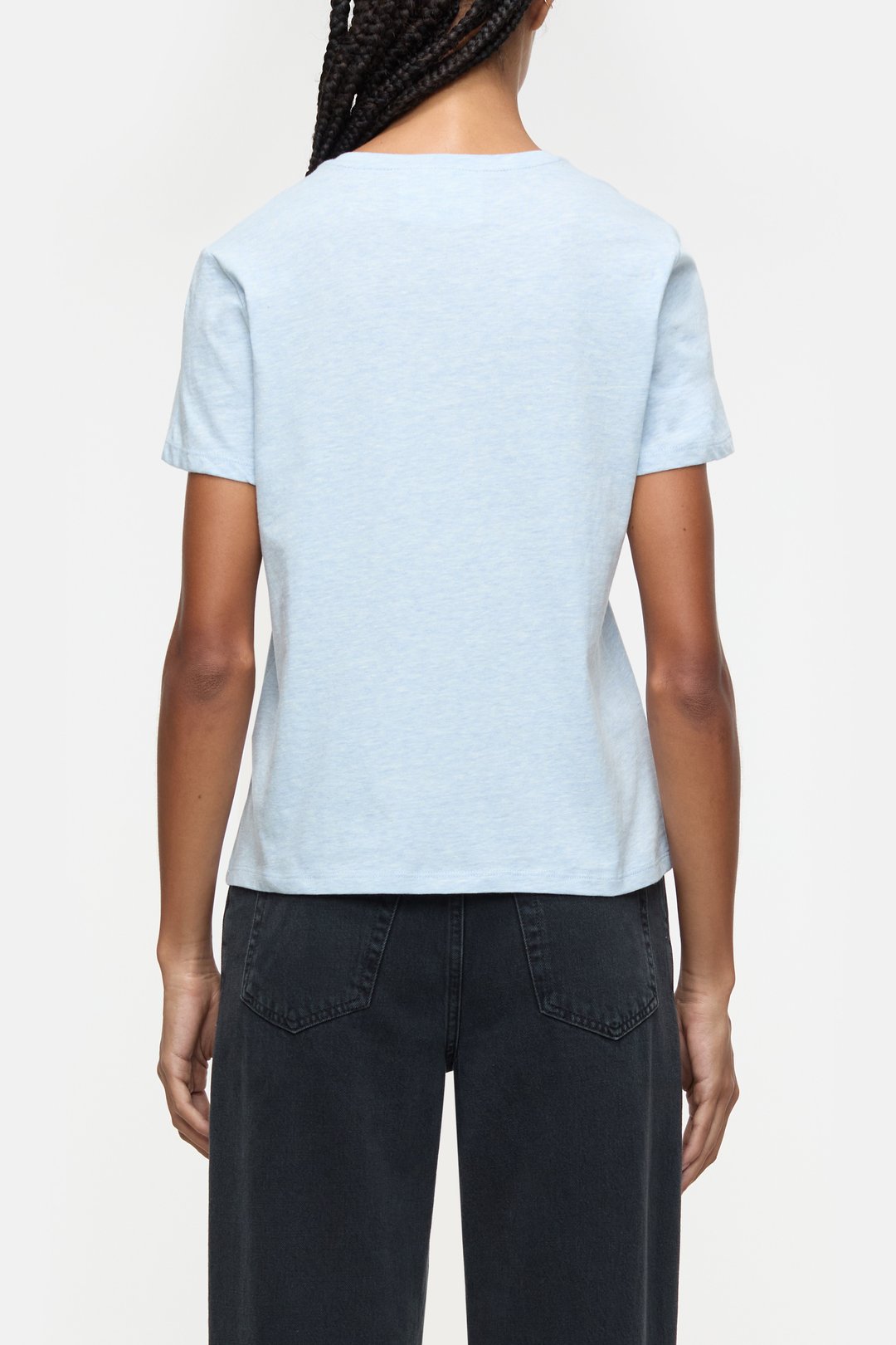 T-Shirt in Melange - Lazio Blue - DUNE + SALT