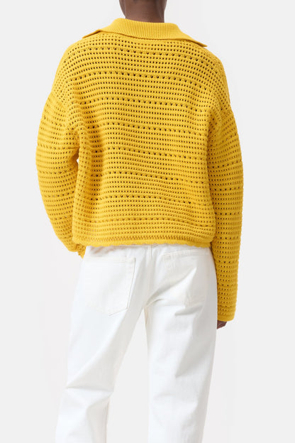 Organic Cotton Polo Shirt - Mango Yellow - DUNE + SALT
