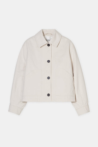Cotton A-Line Jacket - Stone Beige - DUNE + SALT