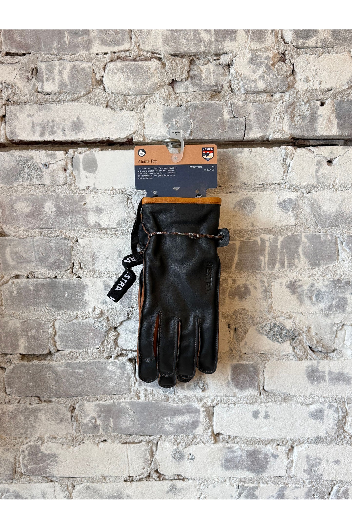 Wakayama 5-Finger Glove - Navy/Brown