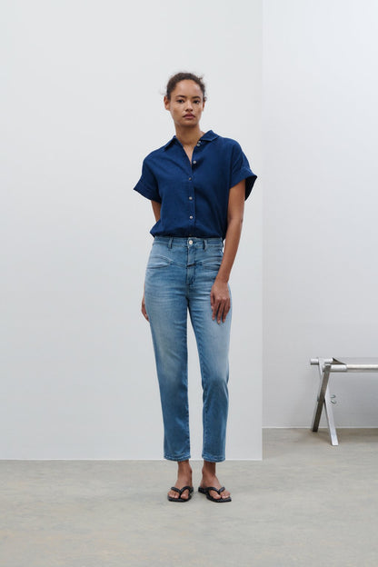 Pedal Pusher Relaxed Jean - Mid Blue - DUNE + SALT