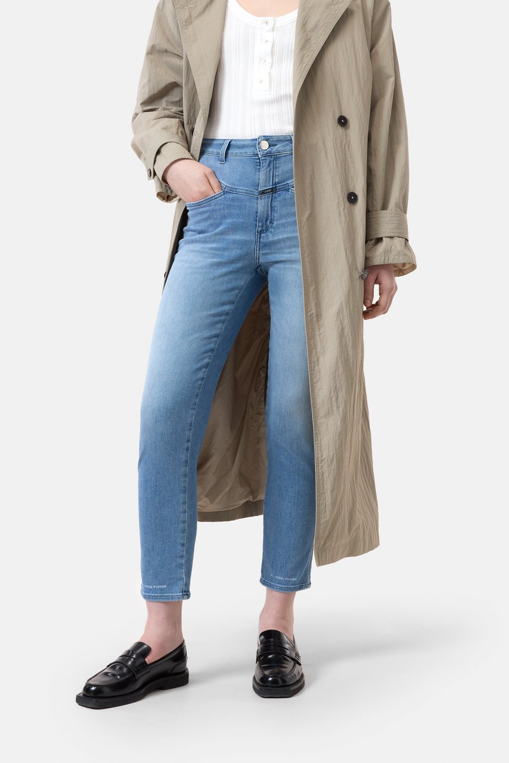 Pedal Pusher Relaxed Jean - Mid Blue - DUNE + SALT