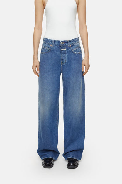 Nikka Wide Jean - Mid Blue - DUNE + SALT