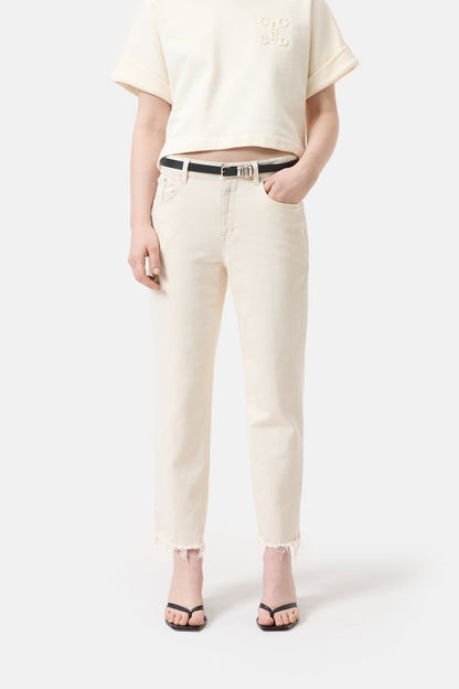 Milo Comfort Stretch Straight Jean - Ivory - DUNE + SALT