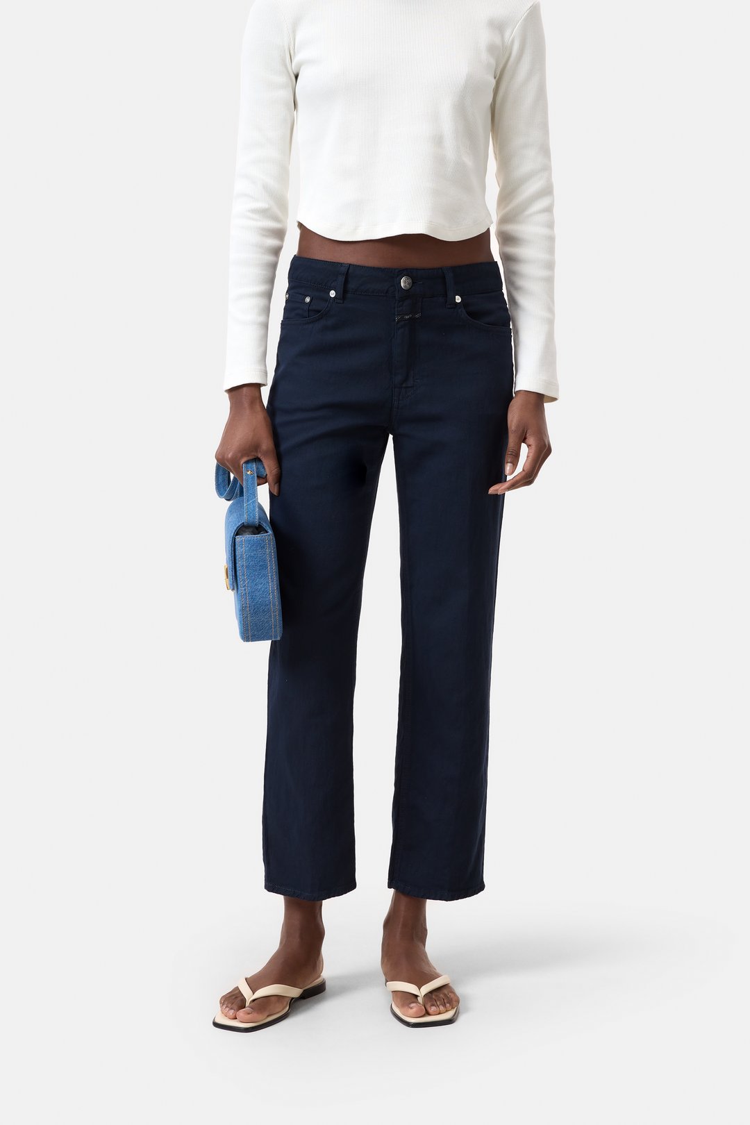 Milo Cotton Linen Straight Pants - Dark Night - DUNE + SALT