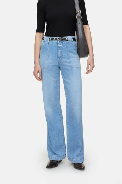 Aria Comfort Stretch Flared Jean - Light Blue - DUNE + SALT