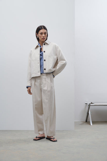 Ruthy Relaxed Pant - Stone Beige - DUNE + SALT