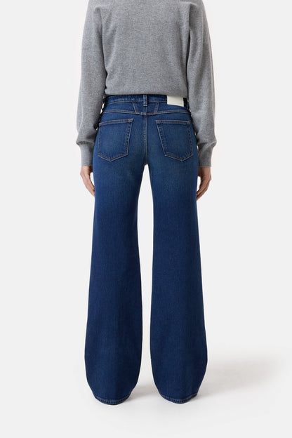 Gillan Comfort Stretch Wide Jean - Dark Blue - DUNE + SALT
