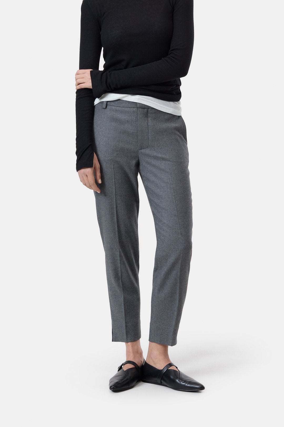 Sonnett Slim Pant - Dark Grey Melange - DUNE + SALT