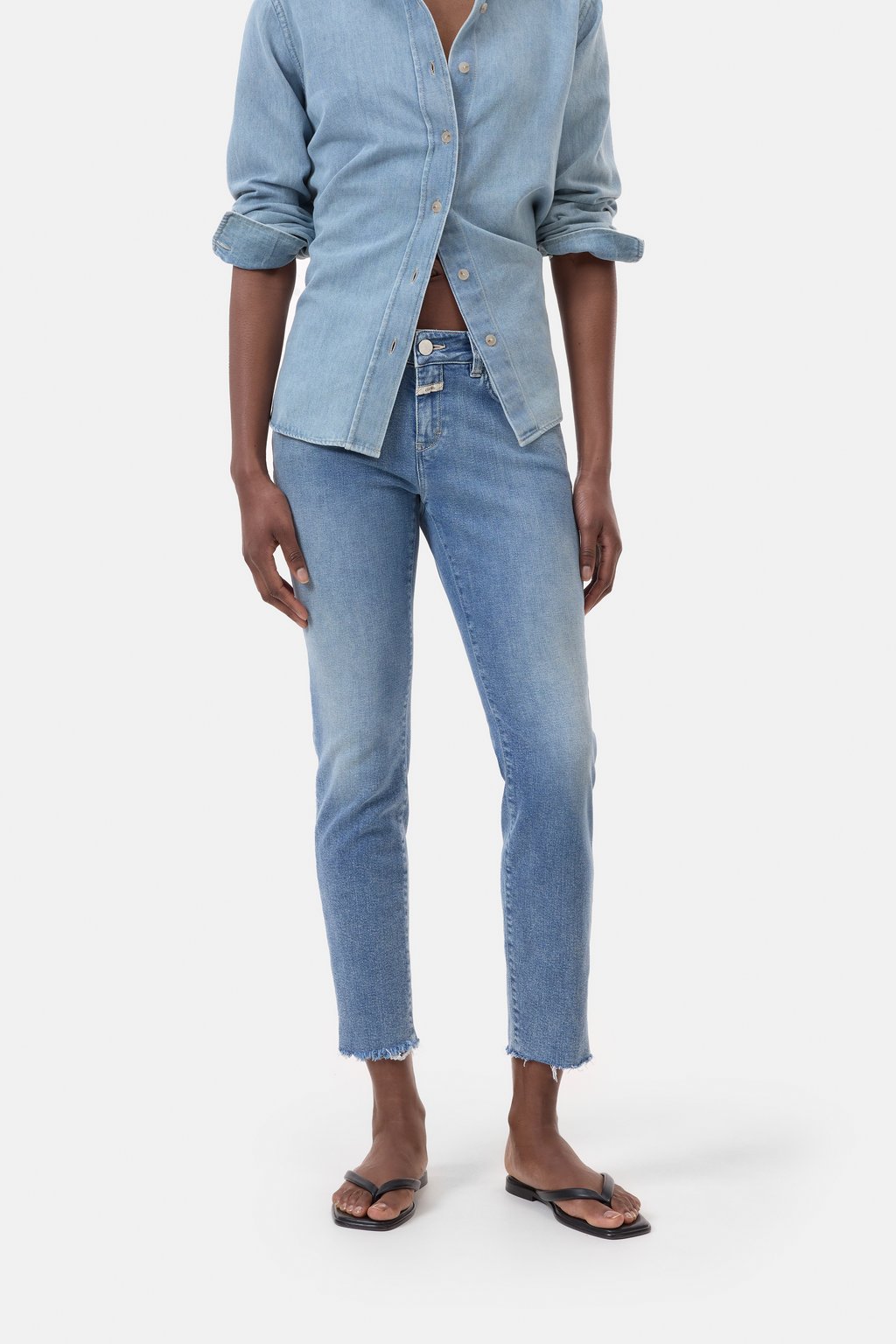 Baker Super Stretch Skinny Jean - Mid Blue - DUNE + SALT