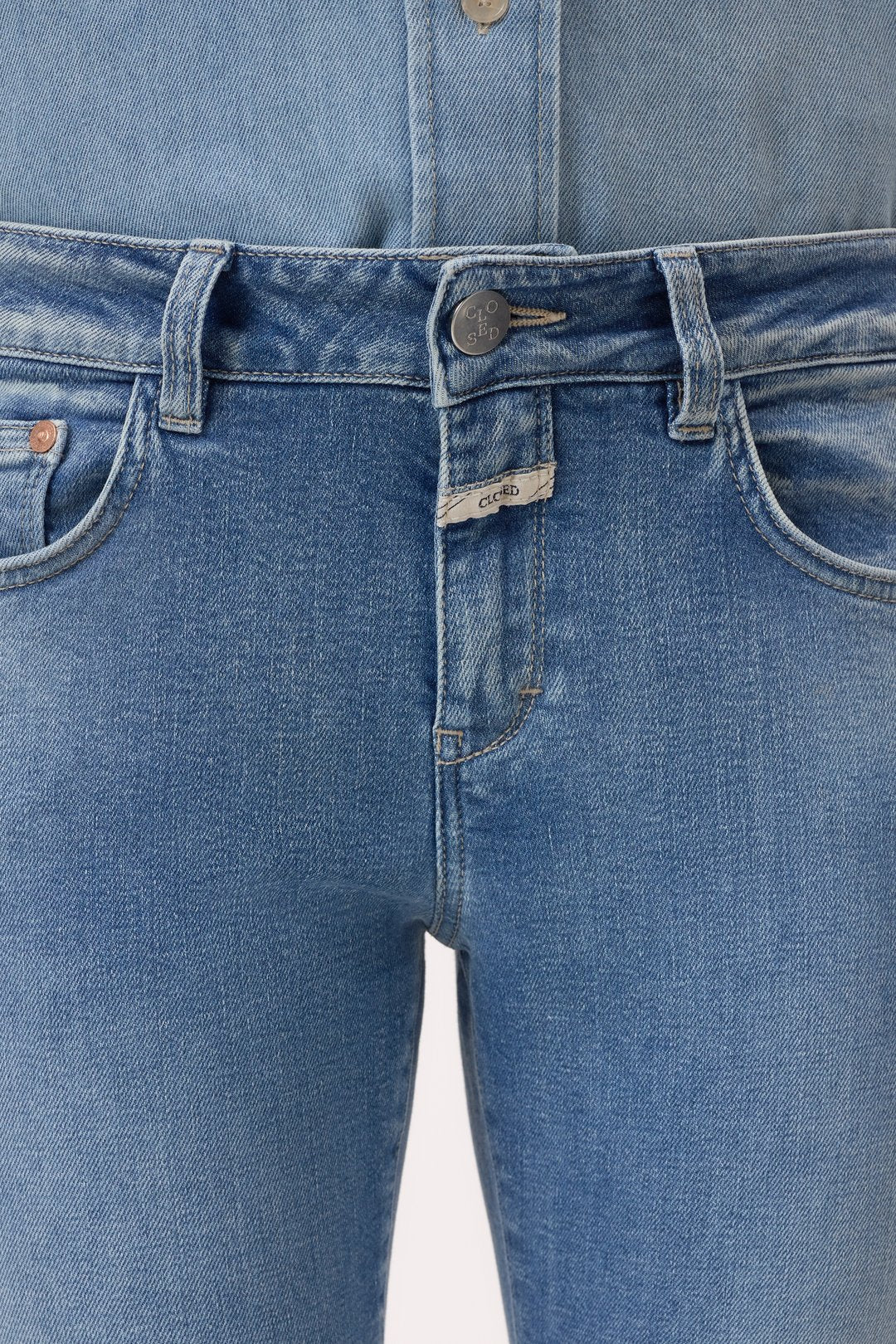 Baker Super Stretch Skinny Jean - Mid Blue - DUNE + SALT