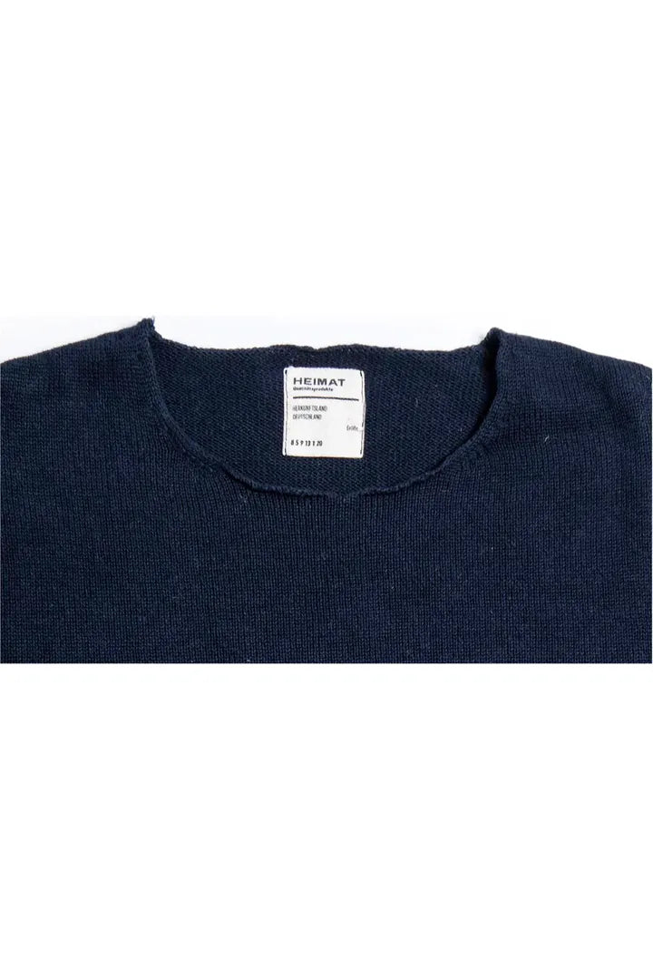 Cotton Linen Harbour Sweater - Ink - DUNE + SALT