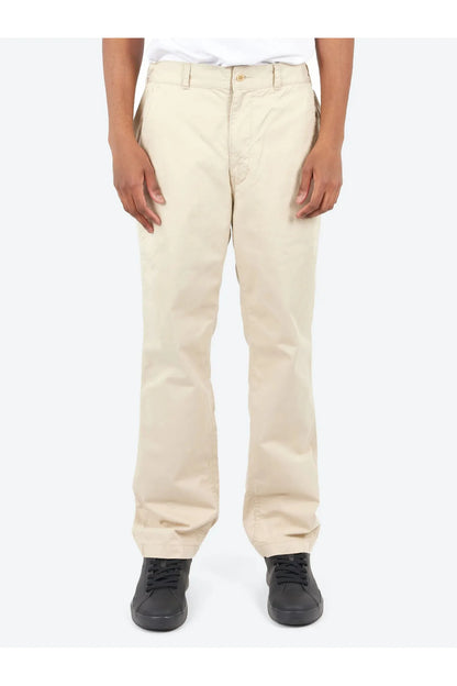 Cotton Chino Cloth Peg Top Pants - Beige - DUNE + SALT