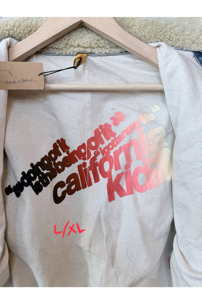 RTU1972 CALKID TURQ HOMESTUD AMERICANA SHERPA JKT - Vintage Patina - DUNE + SALT