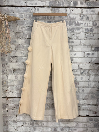 Pom Pom Trouser - Custard