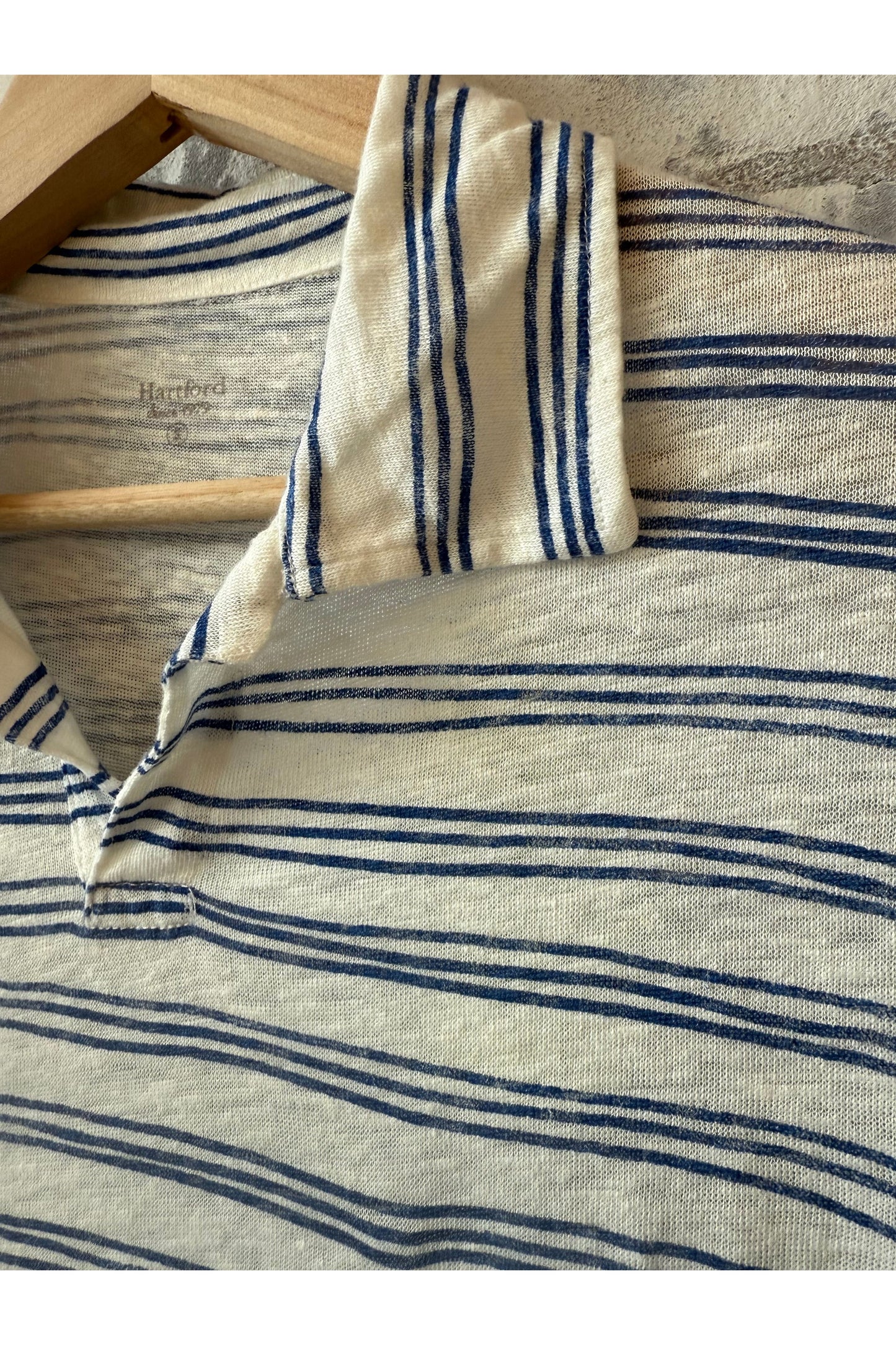 Knitted Polo - Riviera/Ecru - DUNE + SALT