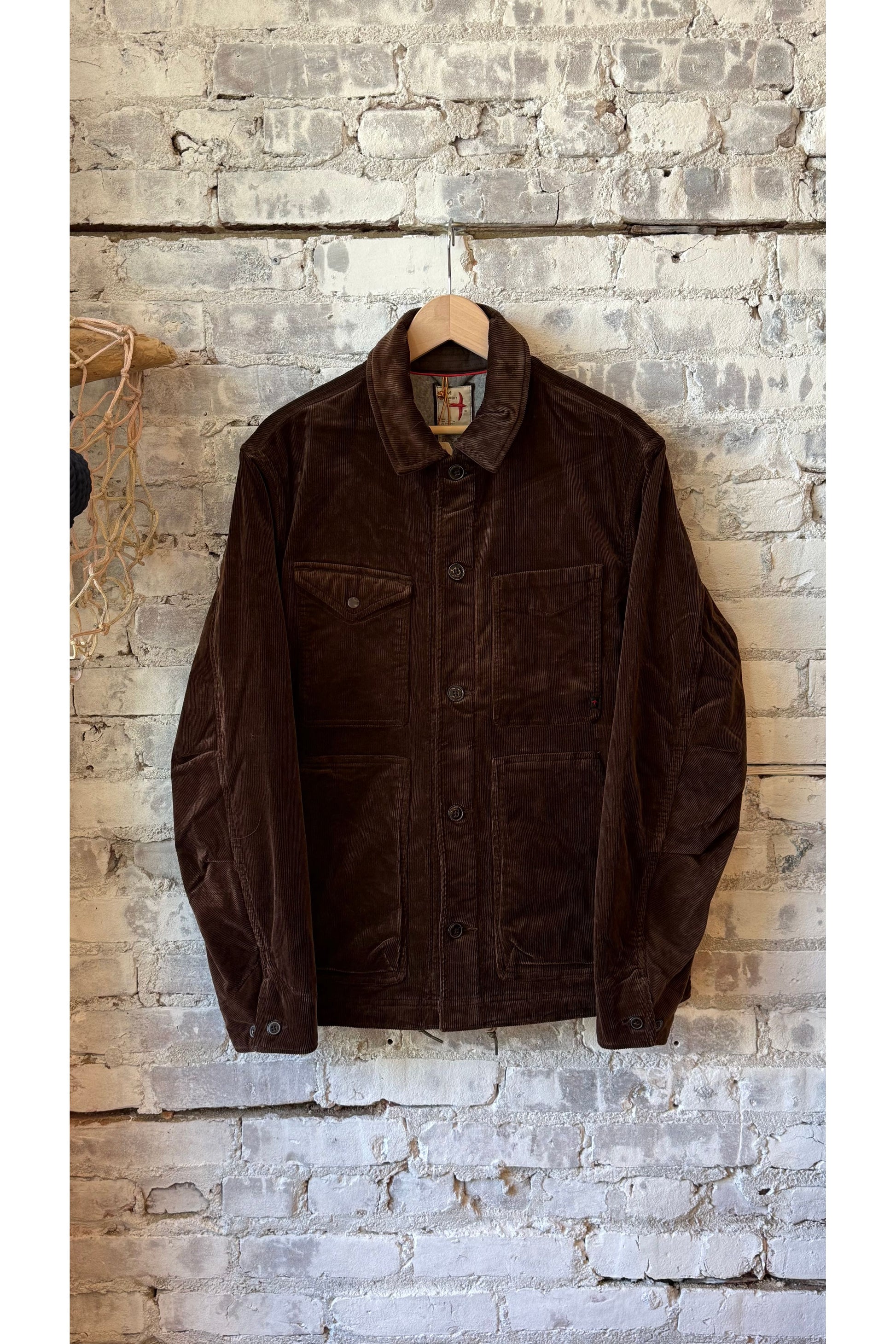 Piled-Lined Chore Coat - Hickory Cord - DUNE + SALT