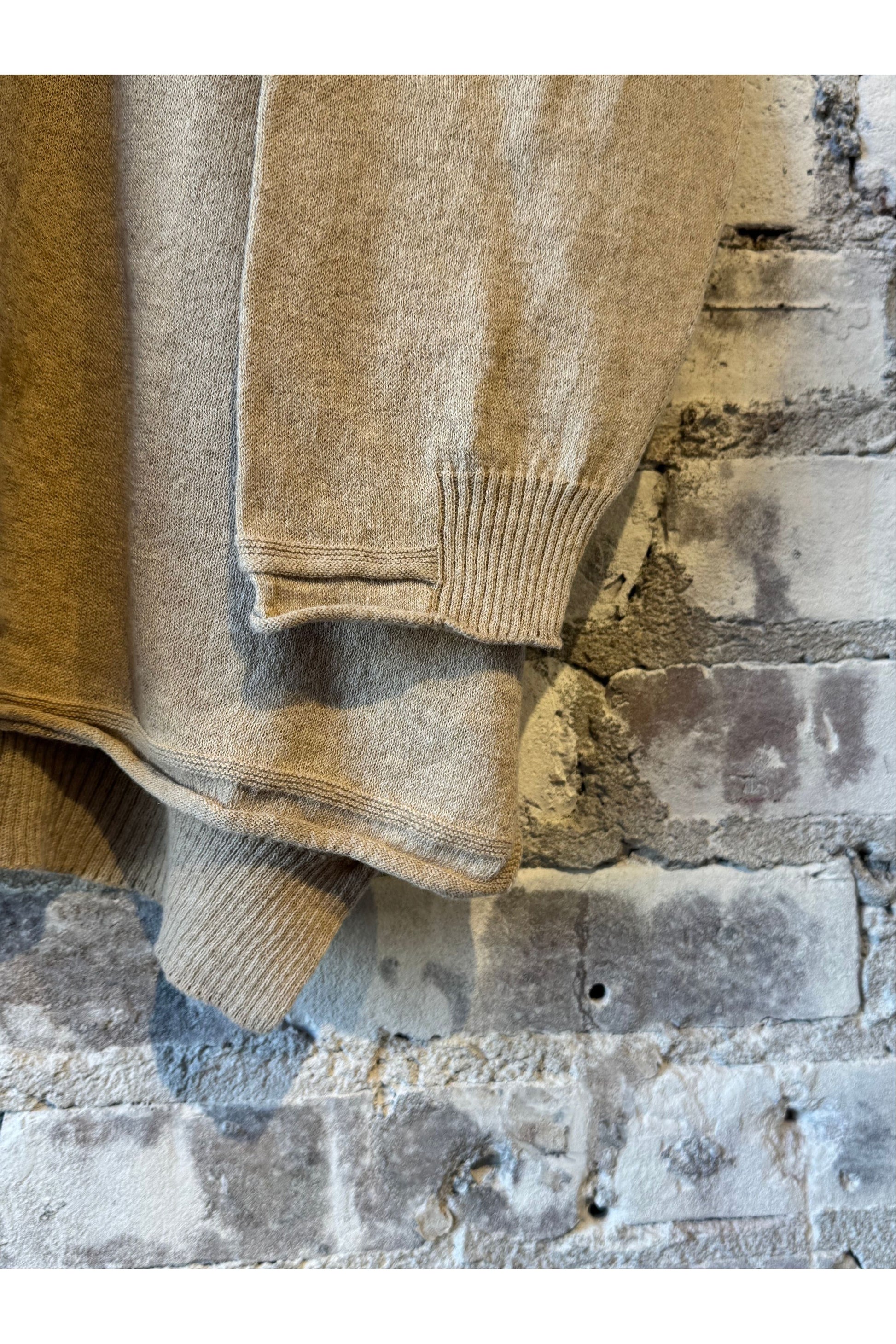 Cotton Linen Square Pullover - Beige - DUNE + SALT