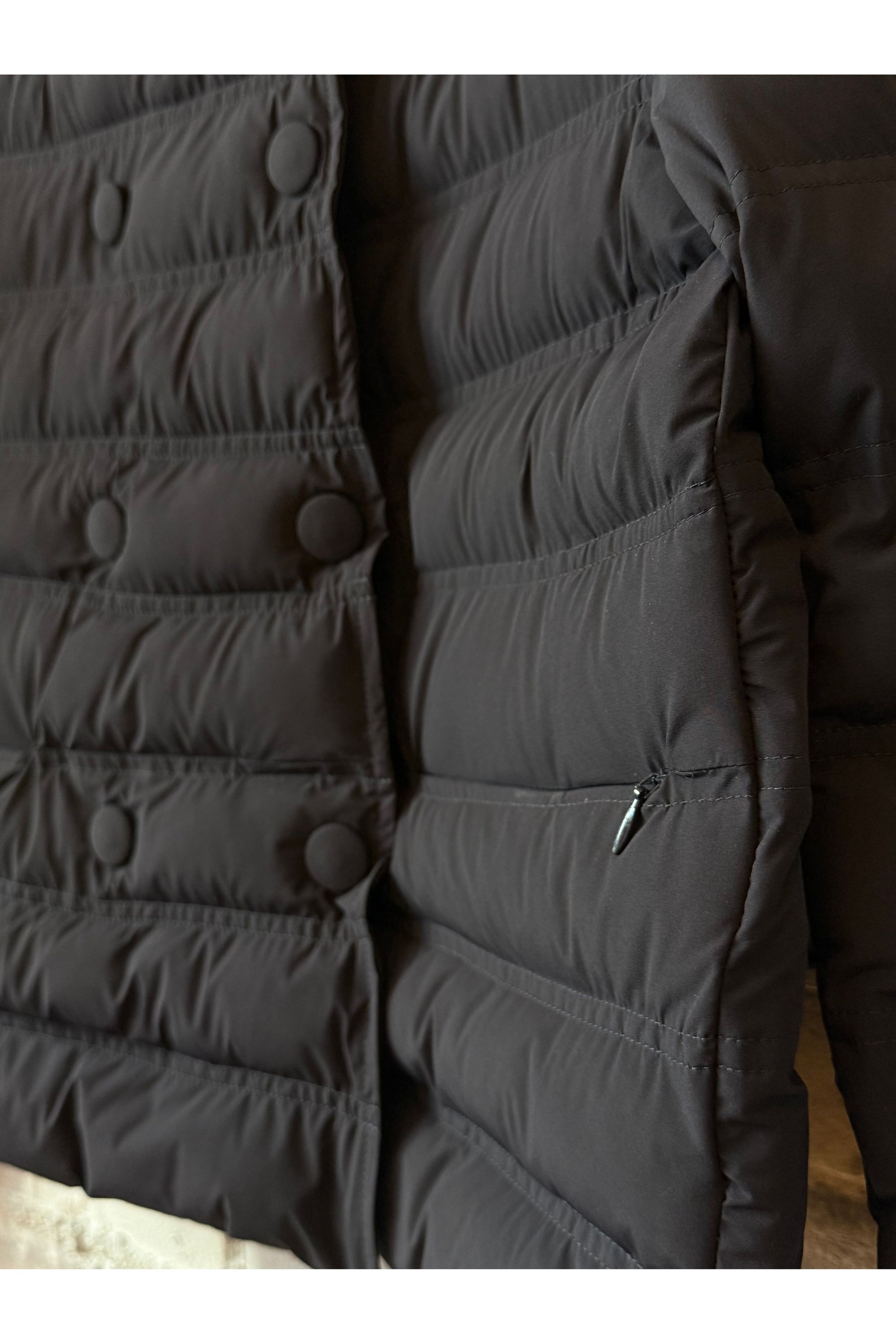 Paloma Quilted Stretch Nylon Puffer - Navy - DUNE + SALT