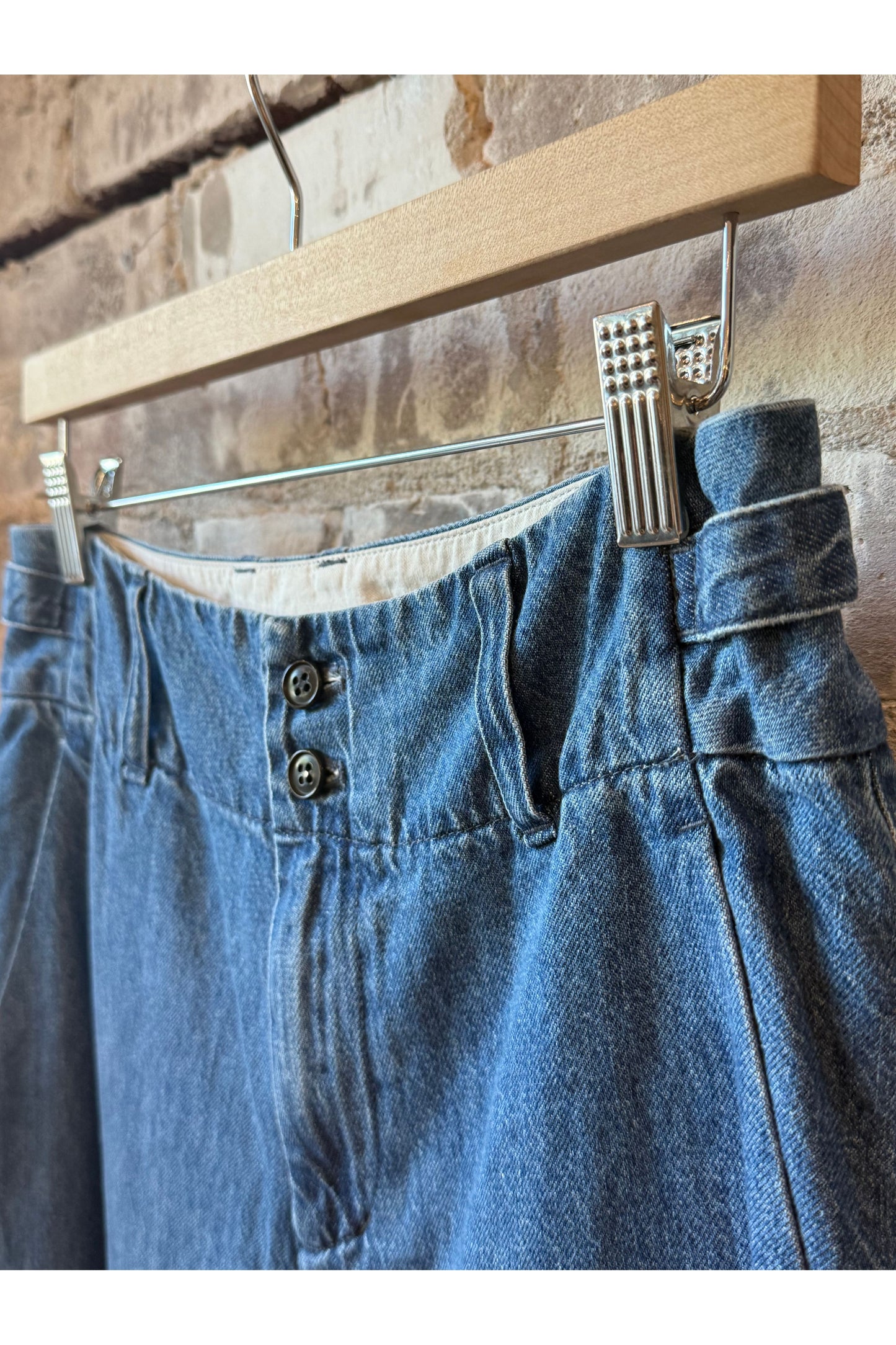 Tapered Denim Pant - Faded Blue - DUNE + SALT