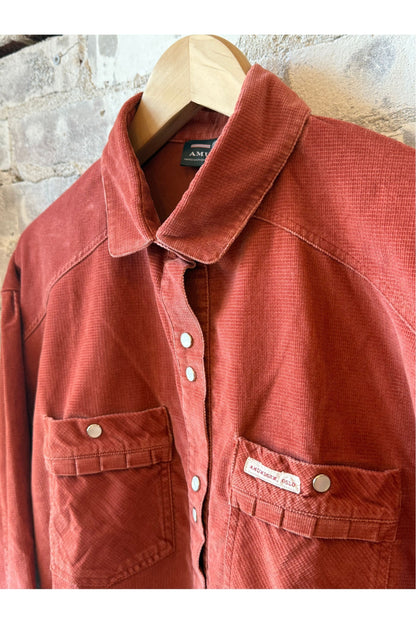 Women's Wild Velvet Shirt - Terra Red - DUNE + SALT