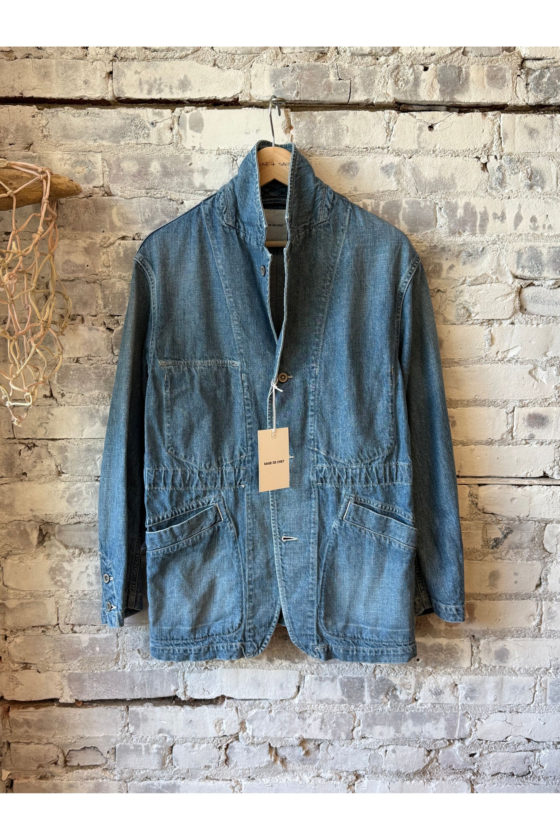 11 oz CO/LI Denim Coverall Jacket - Blue - DUNE + SALT
