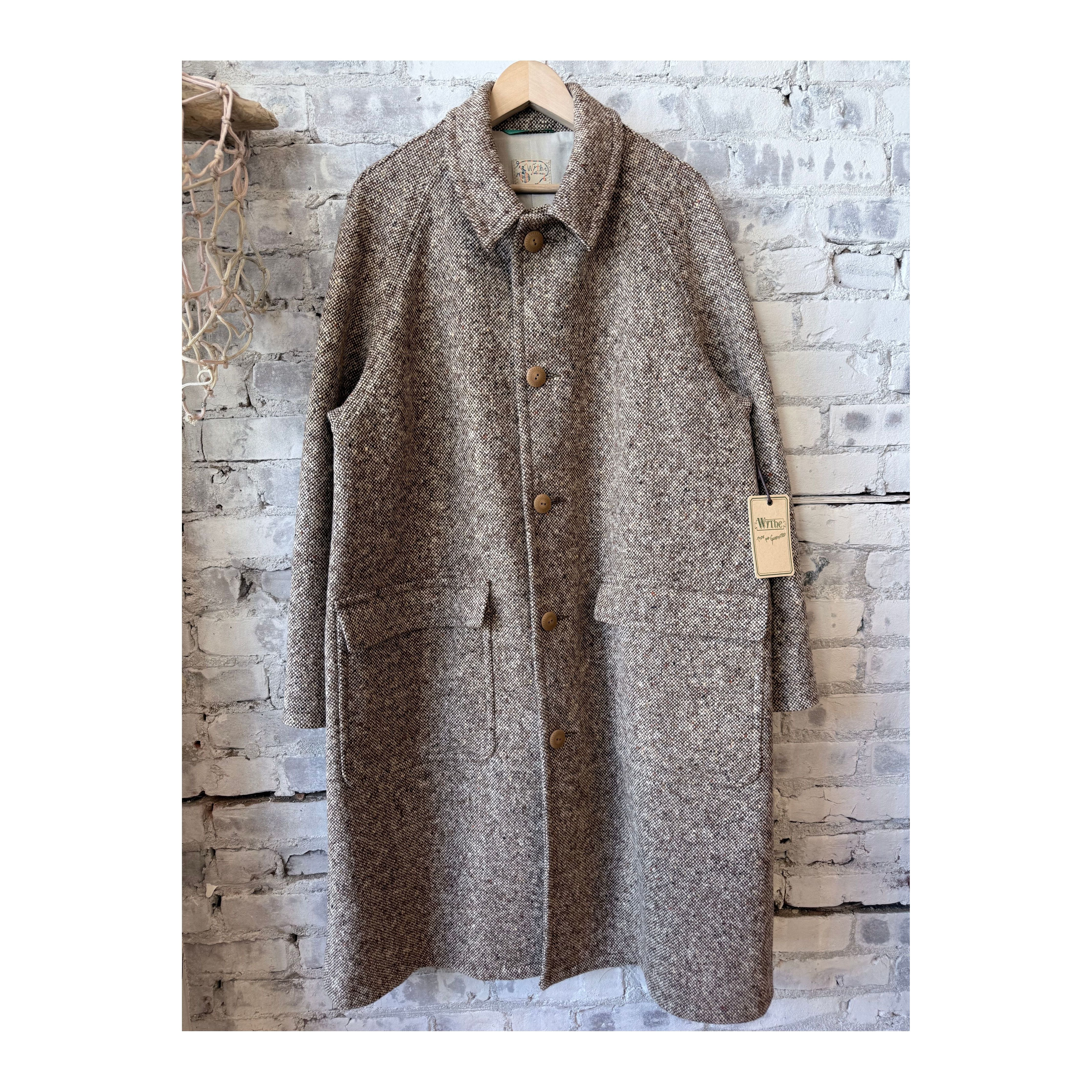 WYTHE NEW YORK RAGRAN WOOL OVERCOAT Mサイズ Pattern Wool Raglan