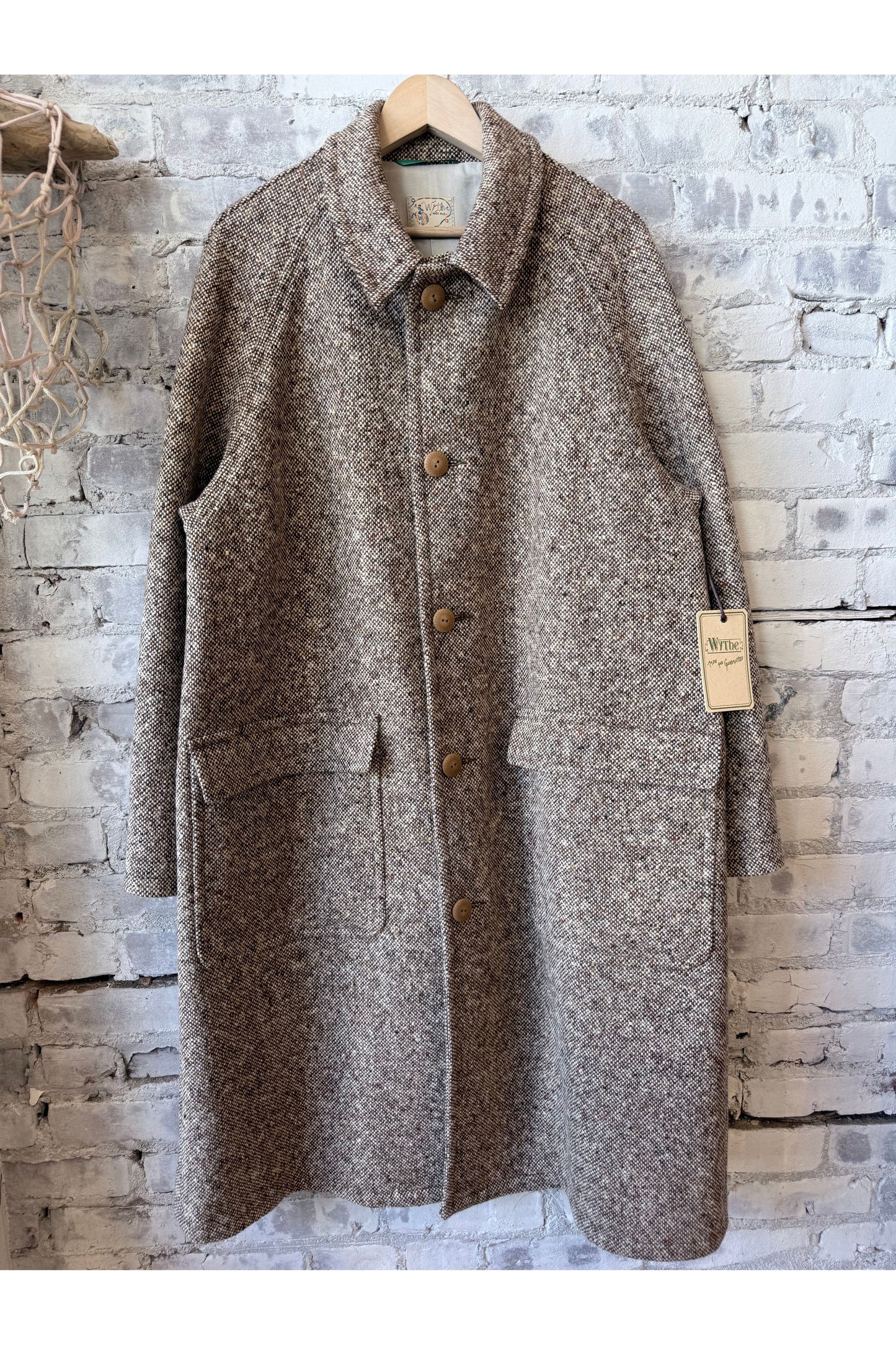 Raglan Wool Overcoat - Malted Barley Slub Donegal - DUNE + SALT