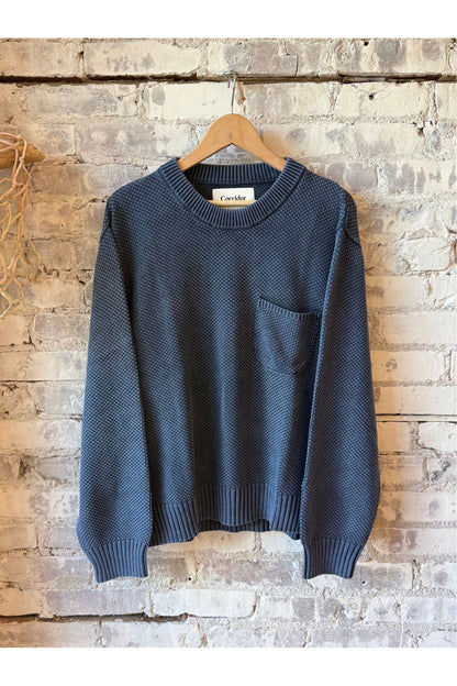 Pocket Crewneck - Navy - DUNE + SALT