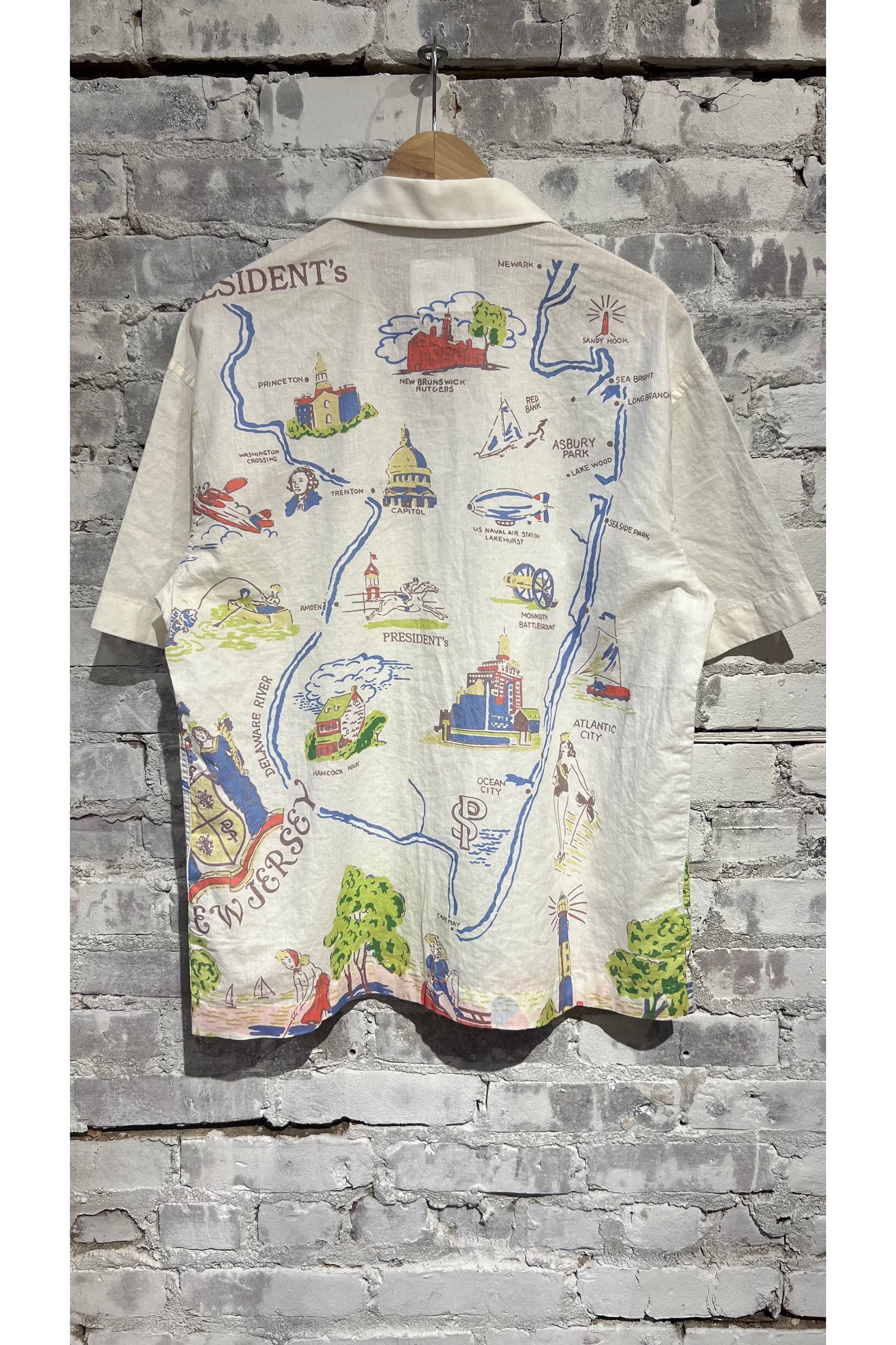 Poplin Reef Shirt - White New Jersey Bay - DUNE + SALT