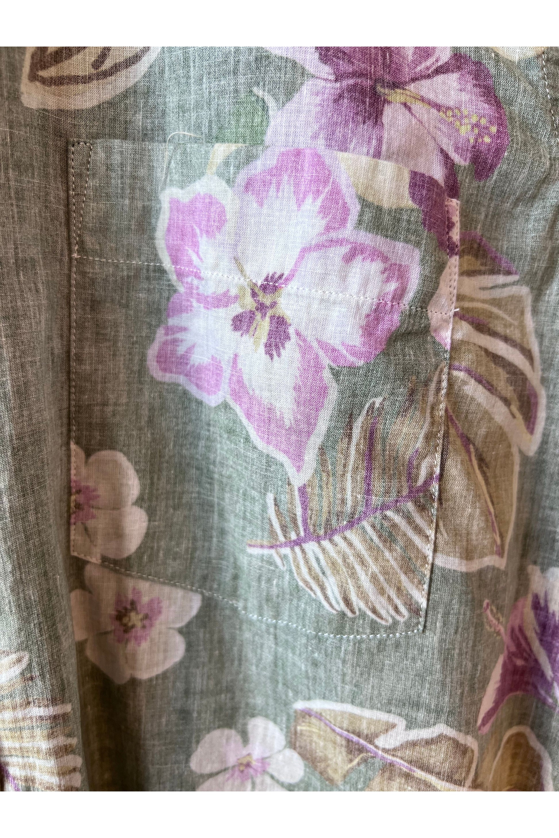 Paul Hawaiian Print Cotton Shirt - Army - DUNE + SALT