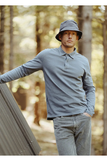 L/S Organic Recycled Polo - Salt - DUNE + SALT