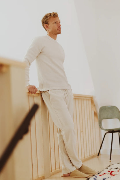 L/S Crew Waffle Tee - Ash