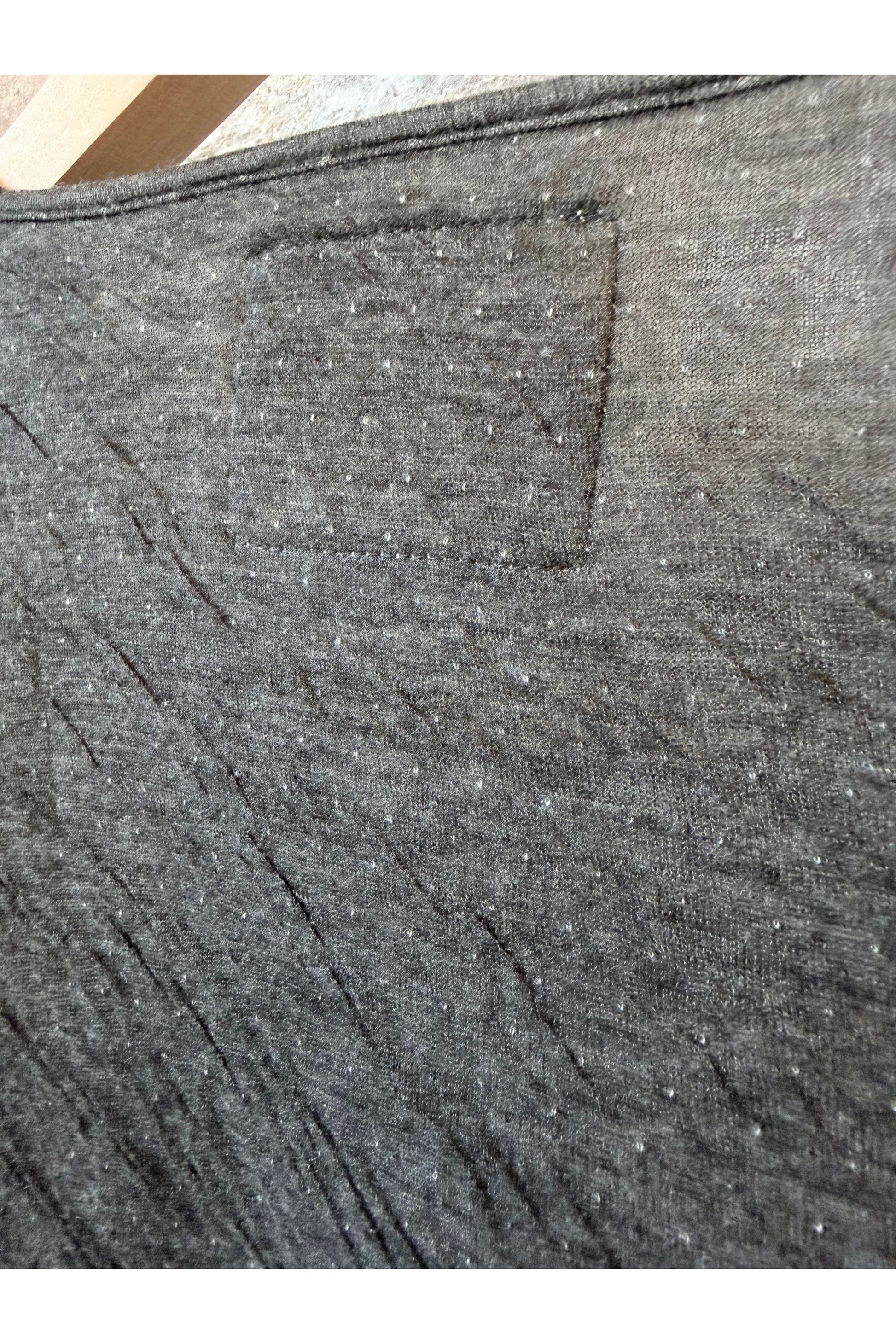 Melange Double Face LS Crew - Heather Charcoal - DUNE + SALT