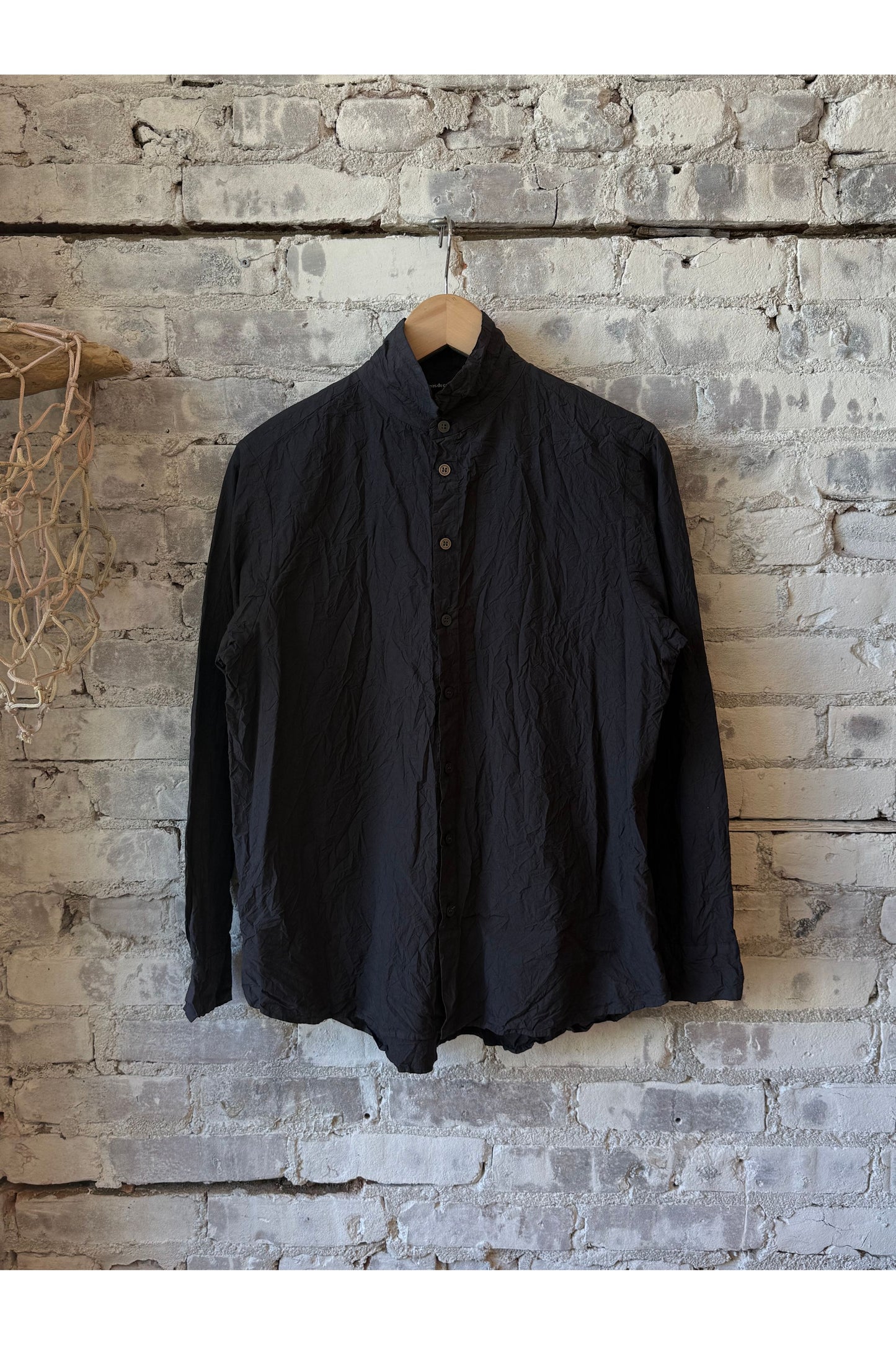 Cotton Typewriter Blouse - Charcoal - DUNE + SALT