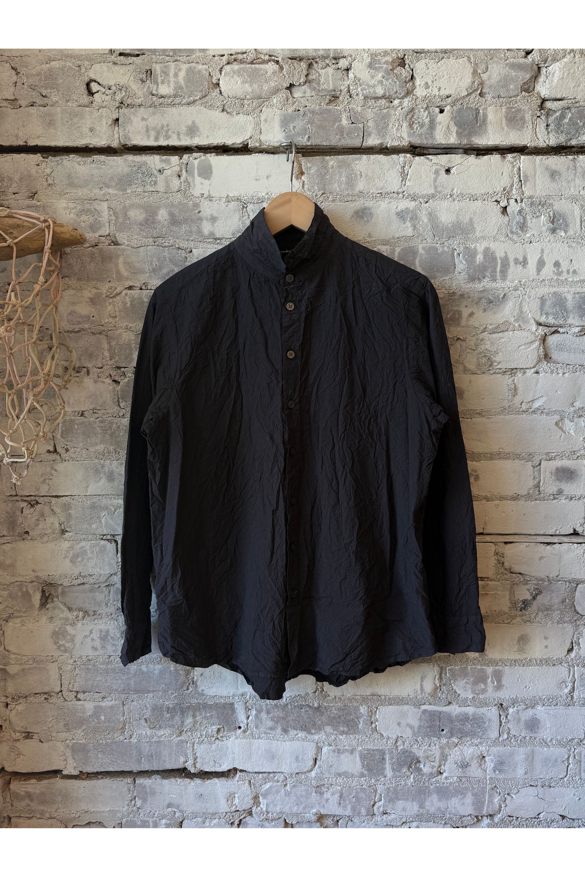 Cotton Typewriter Blouse - Charcoal - DUNE + SALT