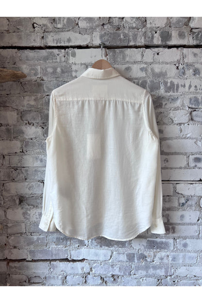 Cotton/Cashmere Blended Blouse - Ivory - DUNE + SALT