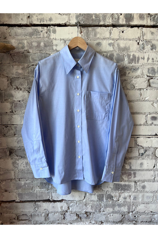 Cotton Shirt Blouse - Lazio Blue - DUNE + SALT