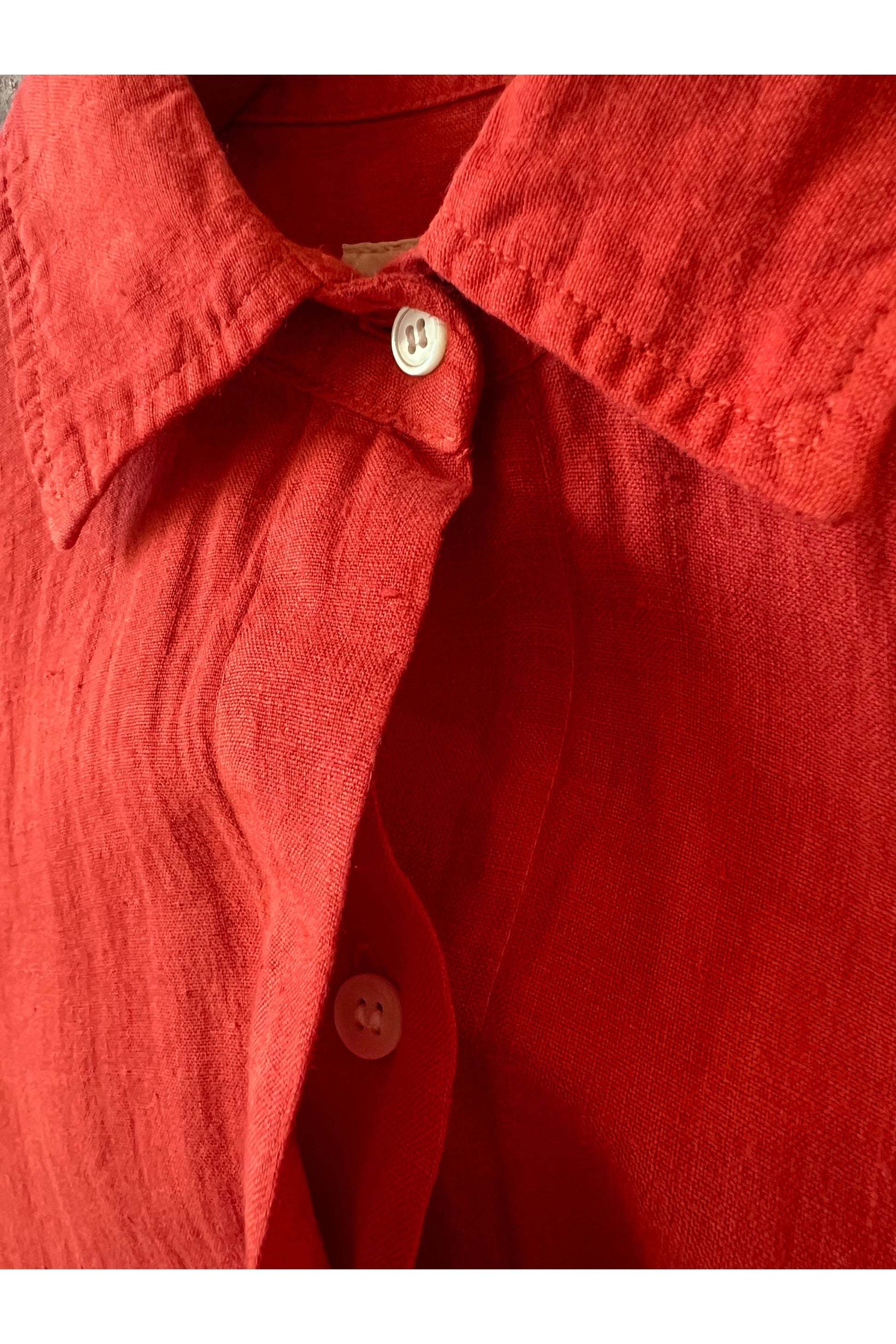 Rea Linen Dress - Poppy - DUNE + SALT