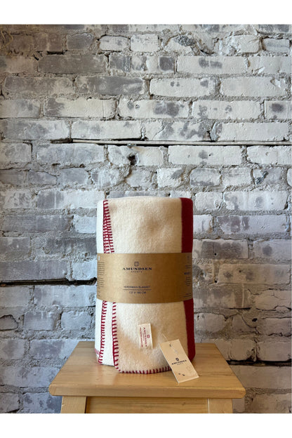 Herdsman Blanket - Oatmeal/Red - DUNE + SALT